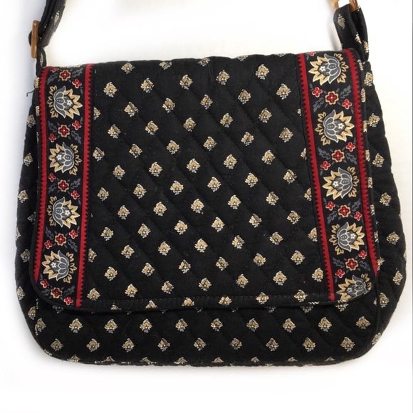 Vera Bradley Handbags - Vera Bradley Shoulder Bag Black Red